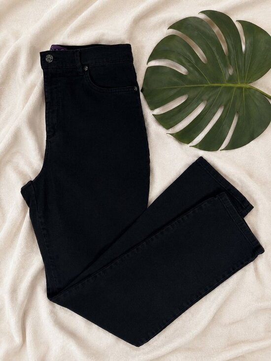 Gloria Vanderbilt Denim - Gloria Vanderbilt Amanda Classic Tapered Jeans Womens Size 12 Black Denim